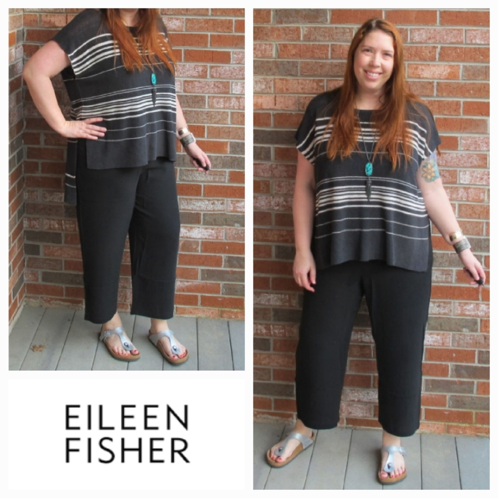 EILEEN FISHER Straight Crop Pant Graphite Grey Plus Size 2X NWT